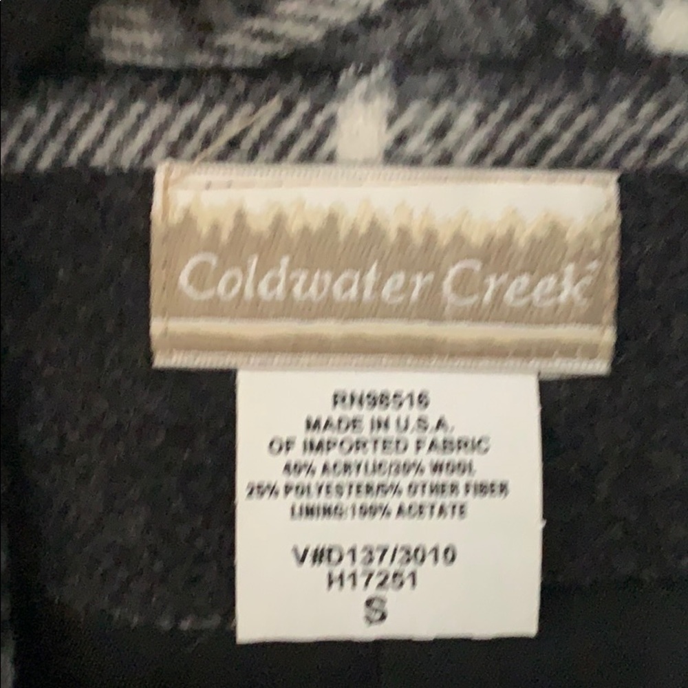 Coldwater Creek black and gray blazer. - Picture 3 of 4
